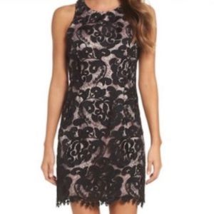 Eliza J black/pink lace dress